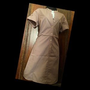 PA Mao collar long Shirt dress